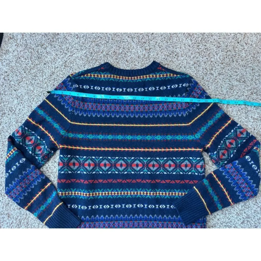 Urban Pipeline Fair Isle Crewneck Men's Sweater, Size Medium, Wool Blend
